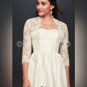 Wedding Bolero / Lace Jacket in Ivory - Large
